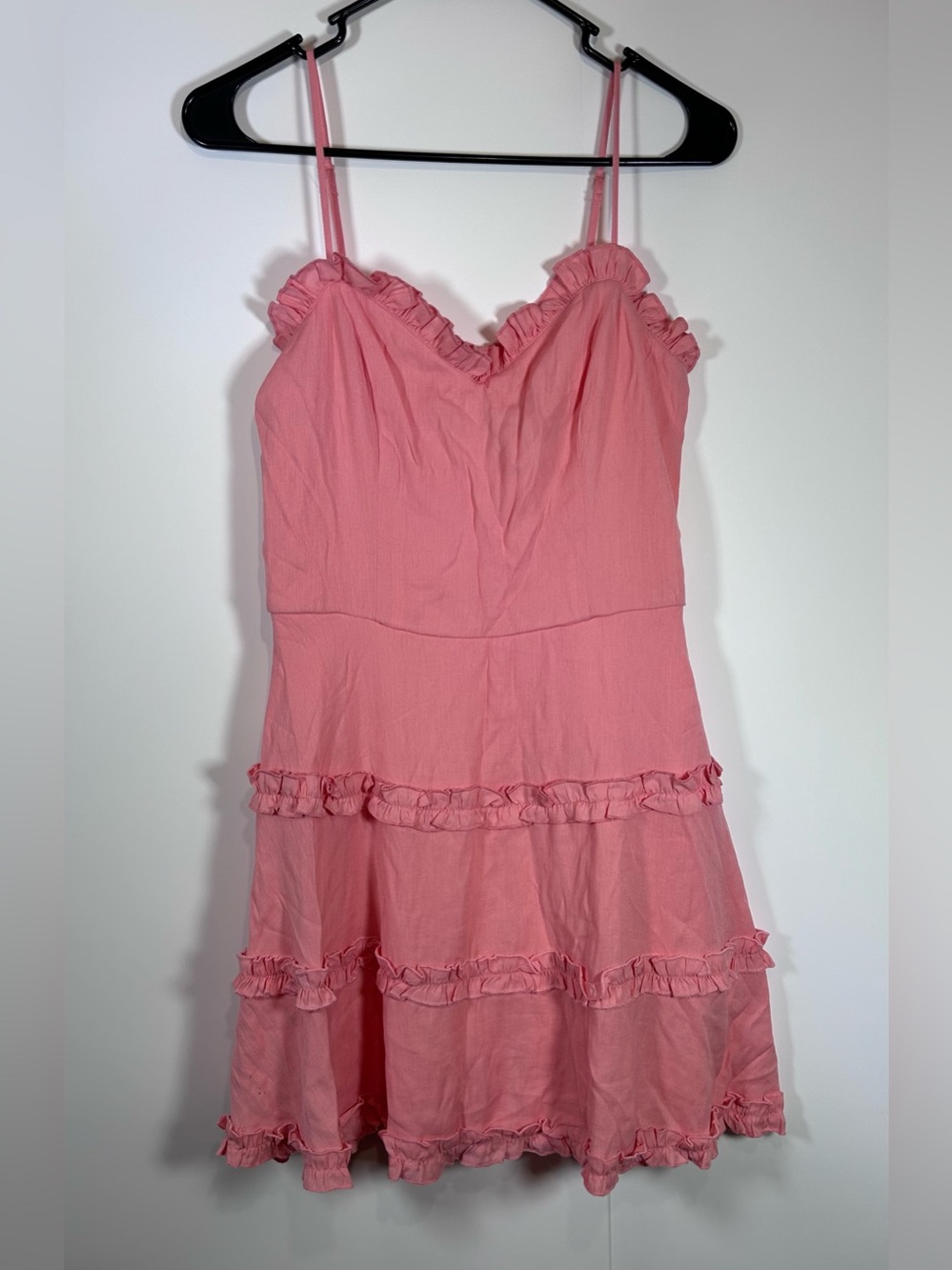 Trixxi Francesca’s Size S Blush Pink Tiered Ruffle Mini Dress